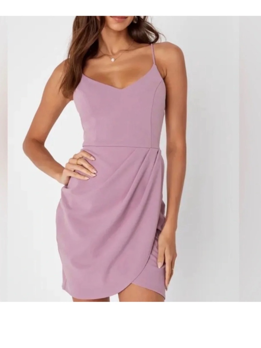Lulus Forever Your Girl Mauve Pink Bodycon Dress Size Extra Large (XL)